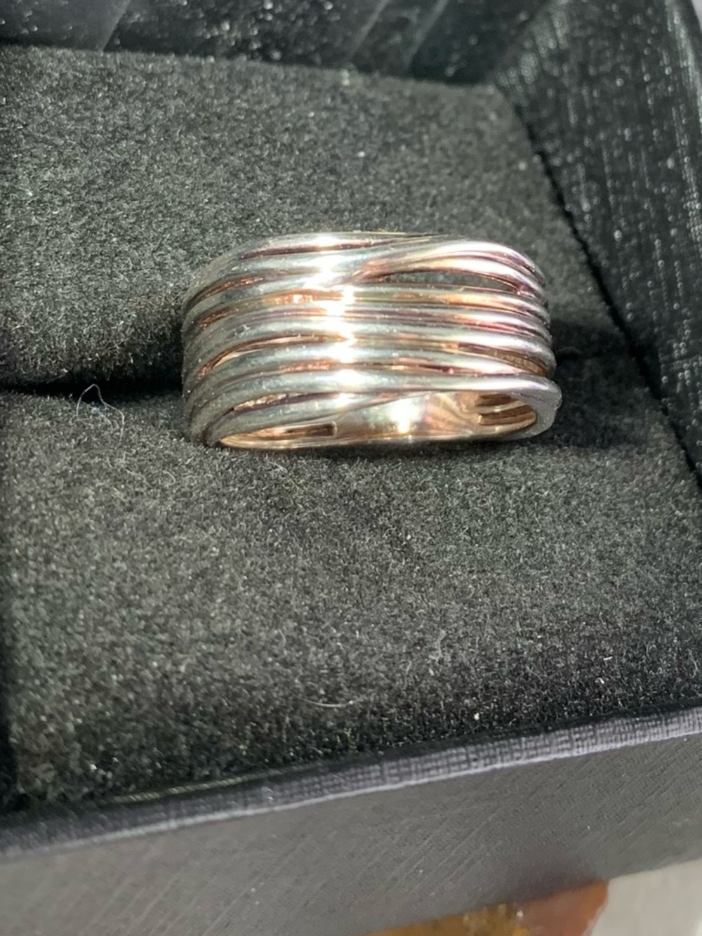 Vintage Sterling Silver Wire Band Style Ring Size 7.